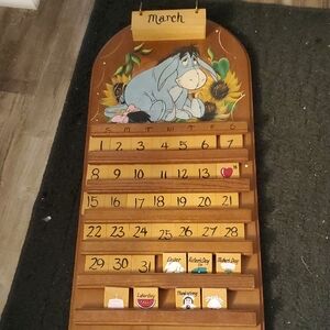 Wooden Eeyore Perpetual Calendar